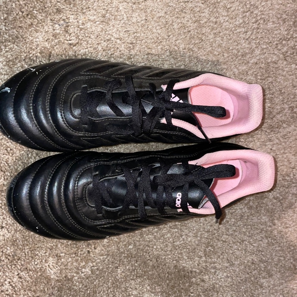 adidas Women's Black Athletic Shoes with Pink Lining